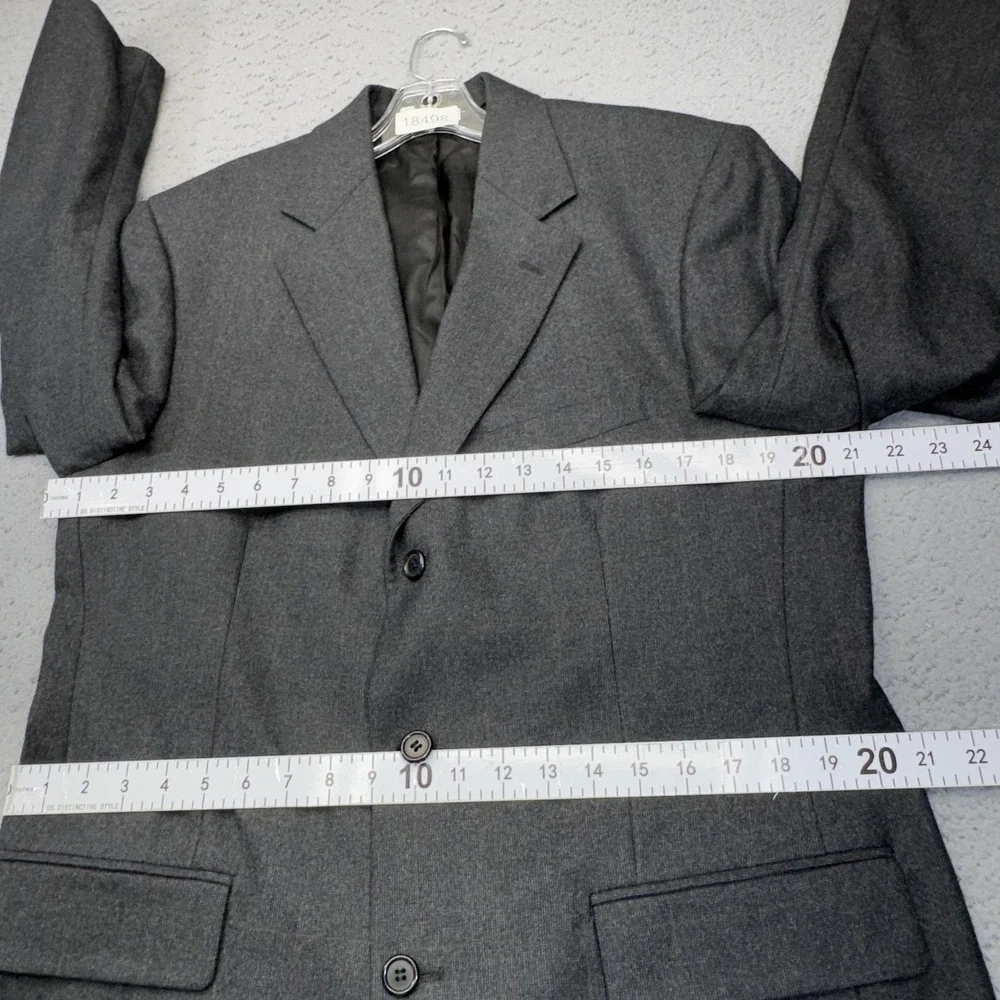 Brooks Brothers Blazer Mens 42R Gray Worsted Wool 3 Button Classic Sport Coat